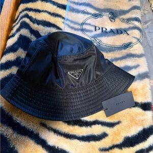 Prada Sleek Black Bucket Hat